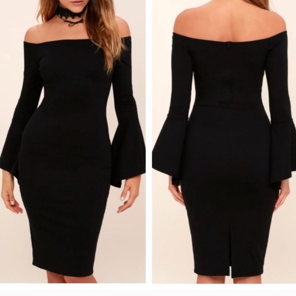 Lulus Dresses & Skirts - Lulus All She Wants Off-the-Shoulder Midi Dress S